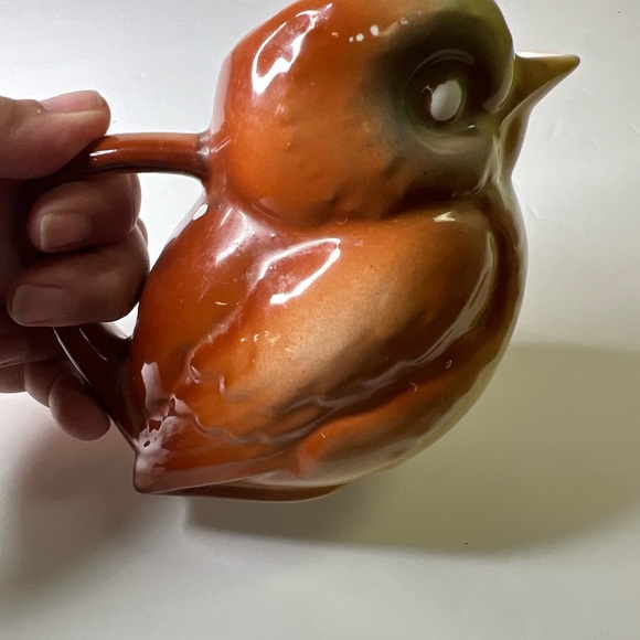 Antique Sevres 1890- Pre 1914 E. Liverpool Ohio Porcelain Bird Creamer/Pitch 5” - Picture 14 of 16